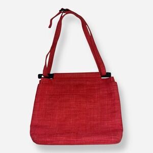 Vintage‎ Toby Weston Tapestry Handbag Knitting Tote Purse Red